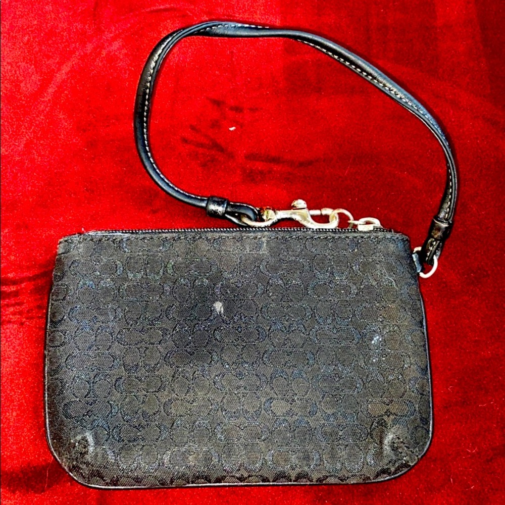 Coach black small wristlet